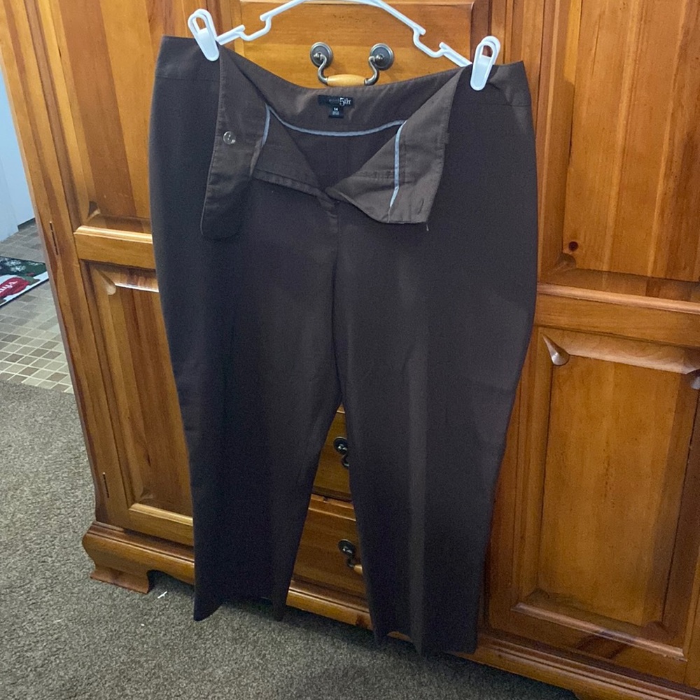 Brown ankle pants